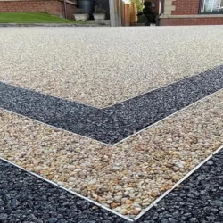 Striped Resin Driveway