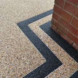 Stripe design resin pathway